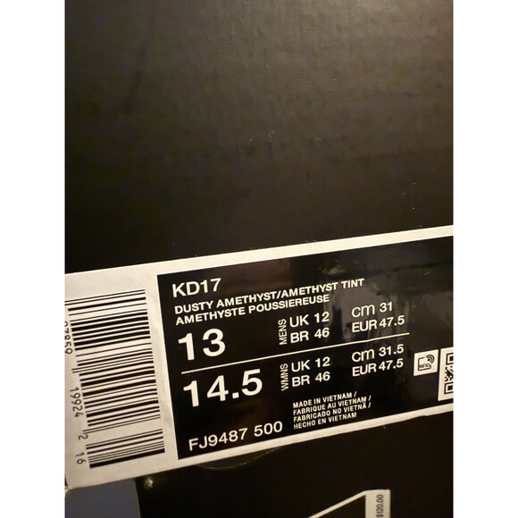 Nike KD 17 “B.A.D” Purple Aunt Pearl Basketball Shoes FJ9487-500 Men’s Size 13 main image 8